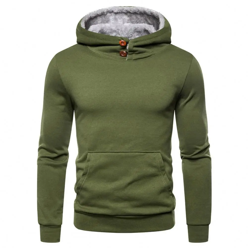 
 Eshine Мужская теплая флисовая толстовка с капюшоном и подкладкой из шерпы  