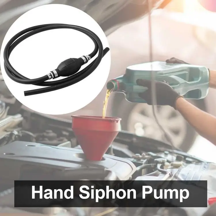 
Hand Siphon Pump Gas Siphon Pump Manual Liquids Transfer Pump Kit for Gasoline Oil 