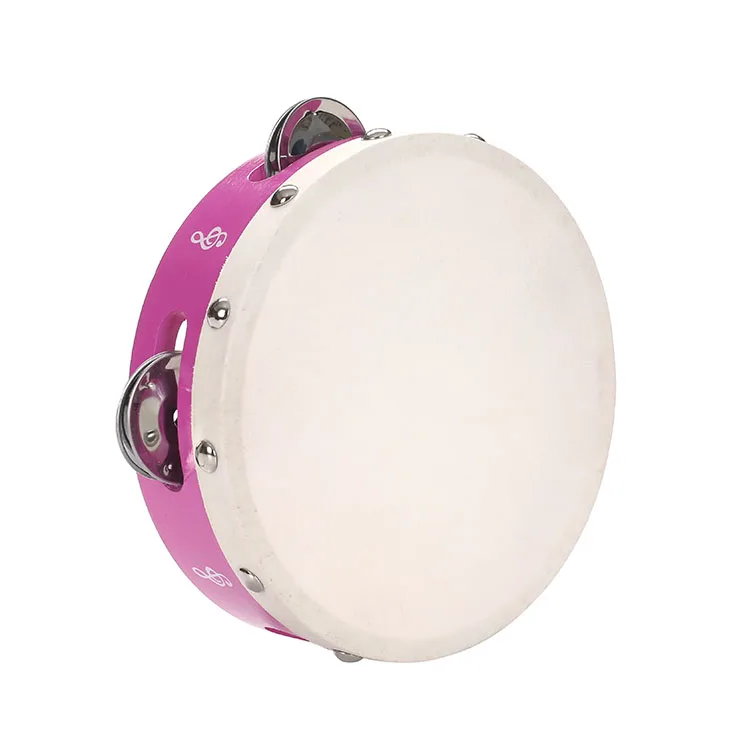 Wood Plastic Toy Tambourine Customized New Style Tambourine toy Drum