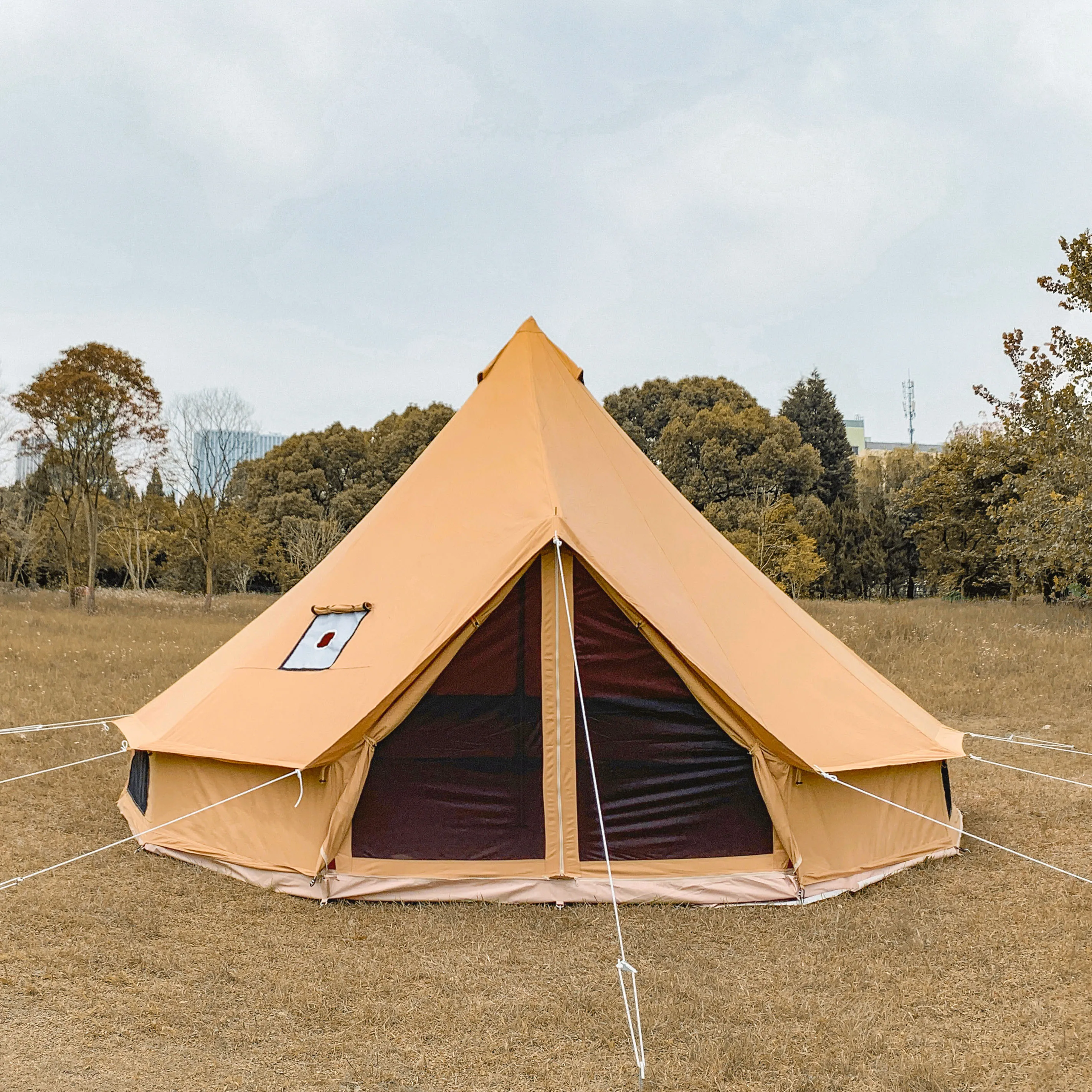 High quality cotton bell tent mongolian yurt outdoor tent camping canvas family camping tents