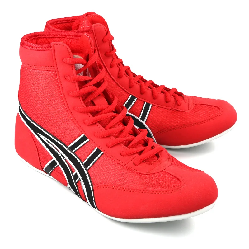 Professional Wholesale Mesh Breathable Non-slip Kickboxing Shoe Boxing Boot Wrestling Shoes For men Competition