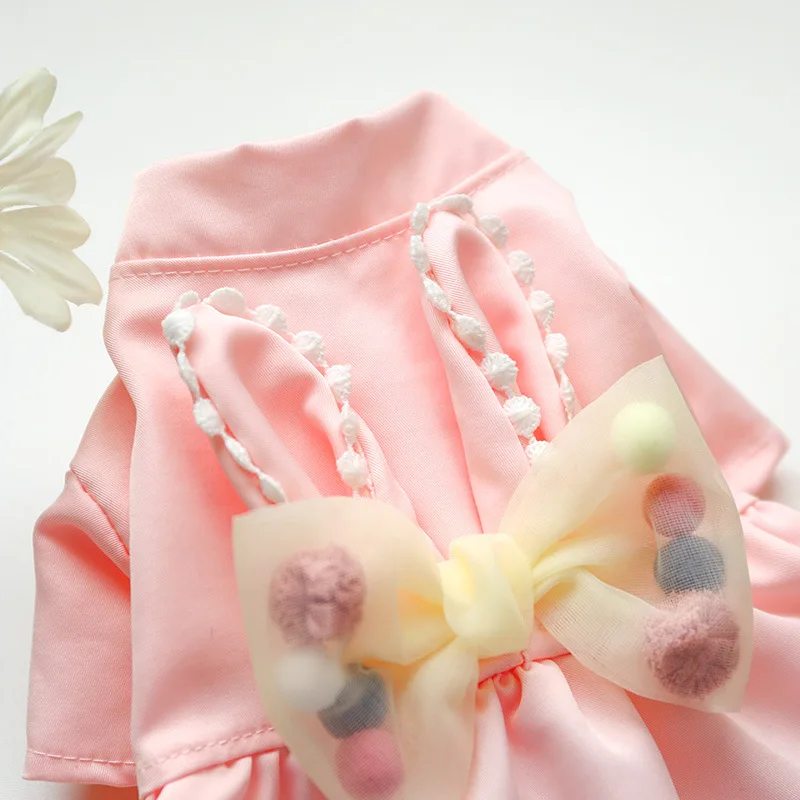 New Style Romantic Bowtie Princess Pet Dress Dog Clothes Wholesale Pet Wear Clothing