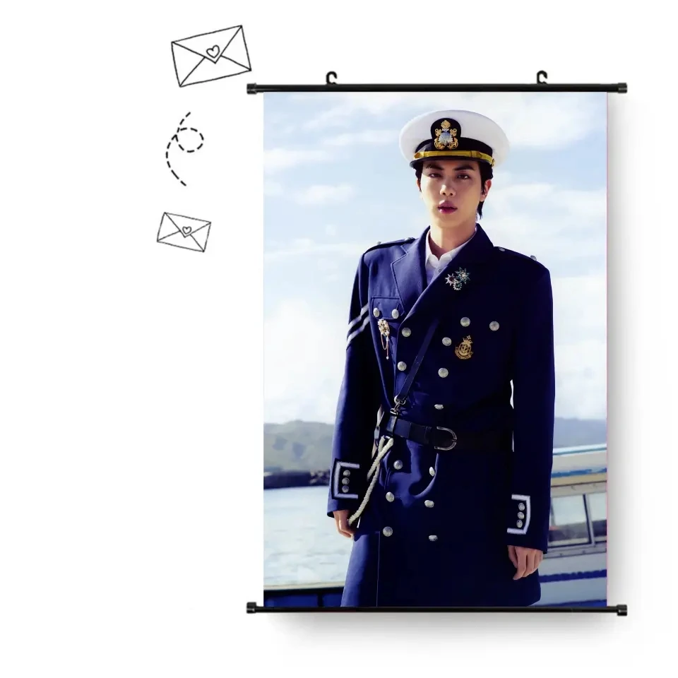 Wholesale KPOP Bangtan Boys Jin Sea of Island  Photo Tapestry Fabric Poster Hanging Pictures