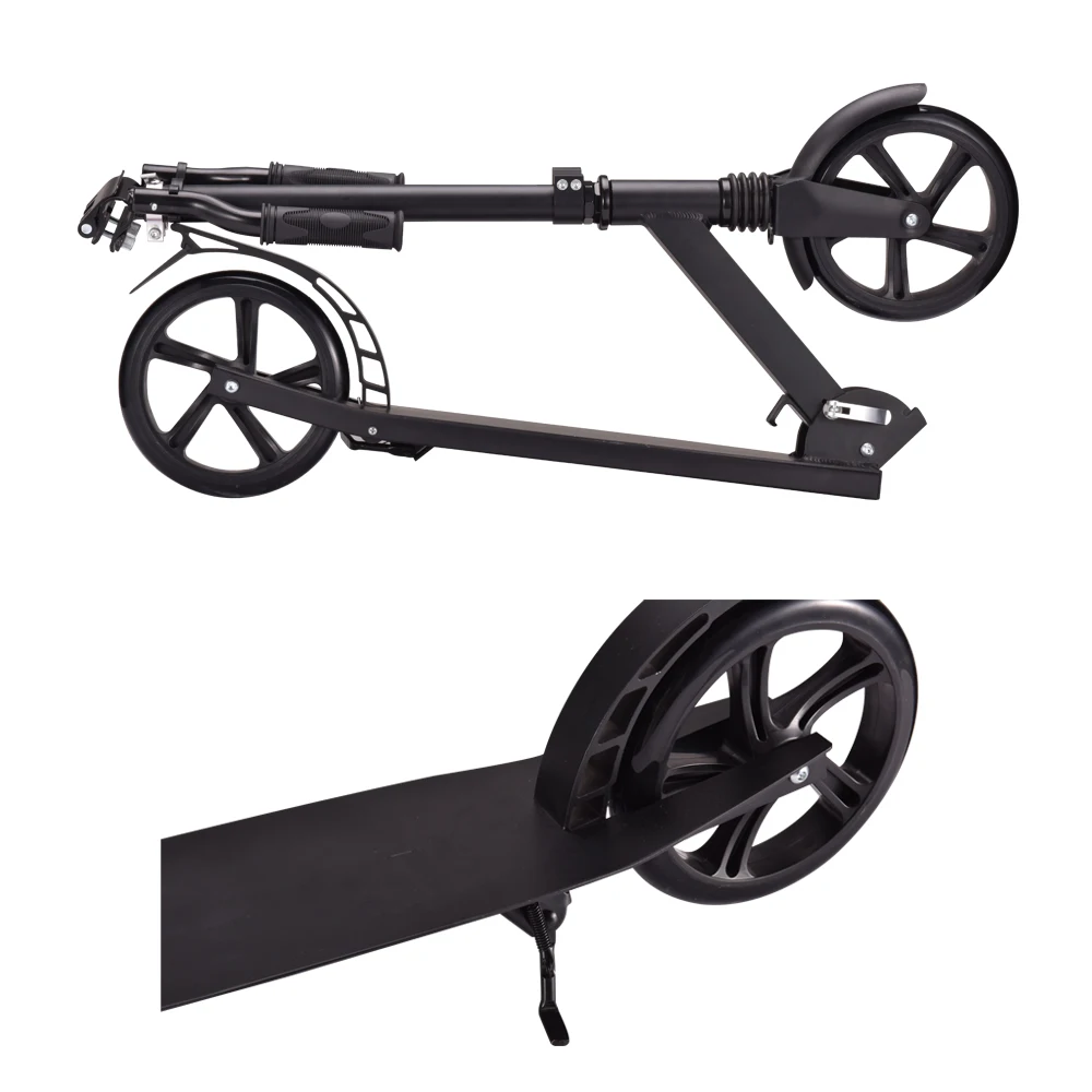 Китайский завод, высокое качество, 2 больших колеса из искусственной кожи, складной скутер, 200 ножная педаль, скутер для взрослых