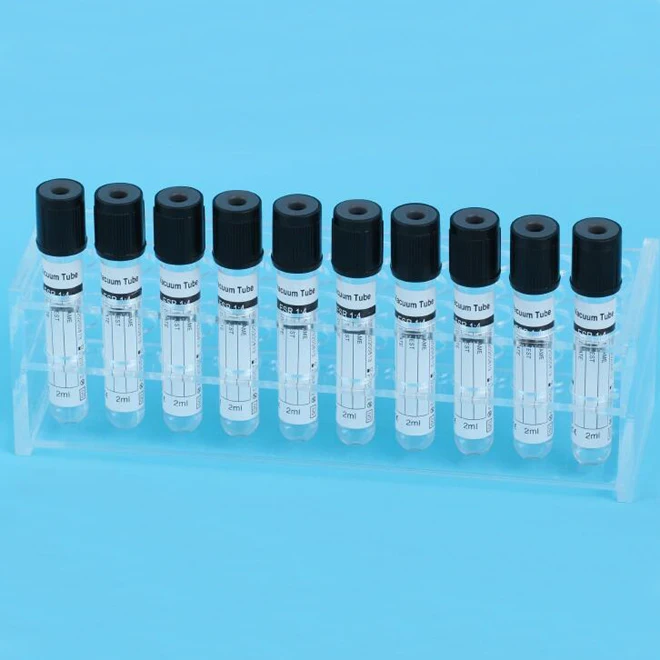 PET glass 3.8% Sodium Citrate 8x120 & 13x75 & 13x100 & 16x100mm black ESR blood collection tube