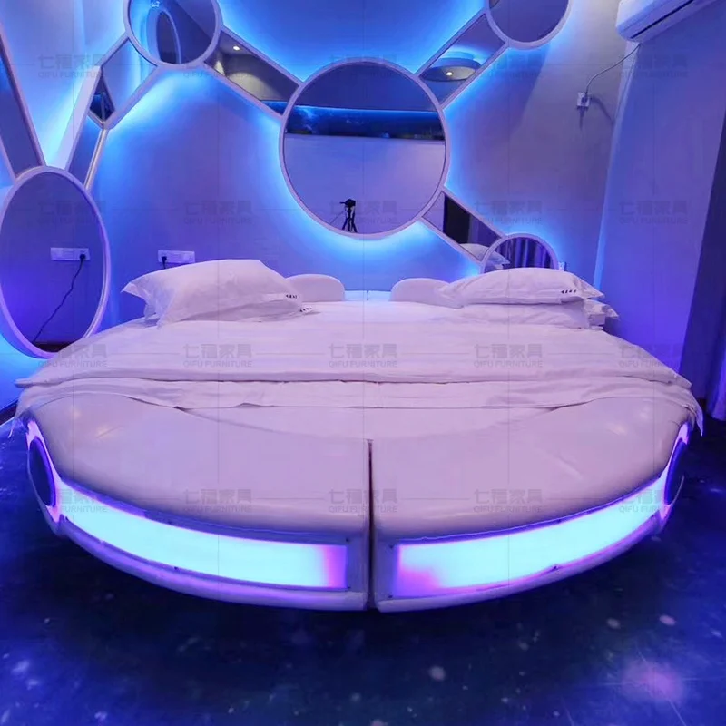 China Supply Cheap Good Quality Home Furniture Bedroom Hotel Set Lovely UFO shape bed for sale