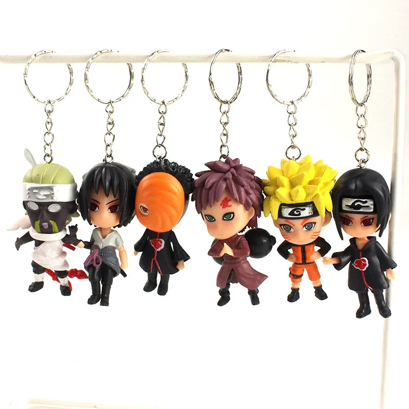Пользовательские брелки Наруто фигурку игрушки Аниме фигурки автомобиля брелок
