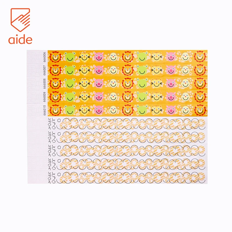Custom Logo Printed Bracelet Waterproof paper party wristband Tyvek Wristbands for Event Party Supplies