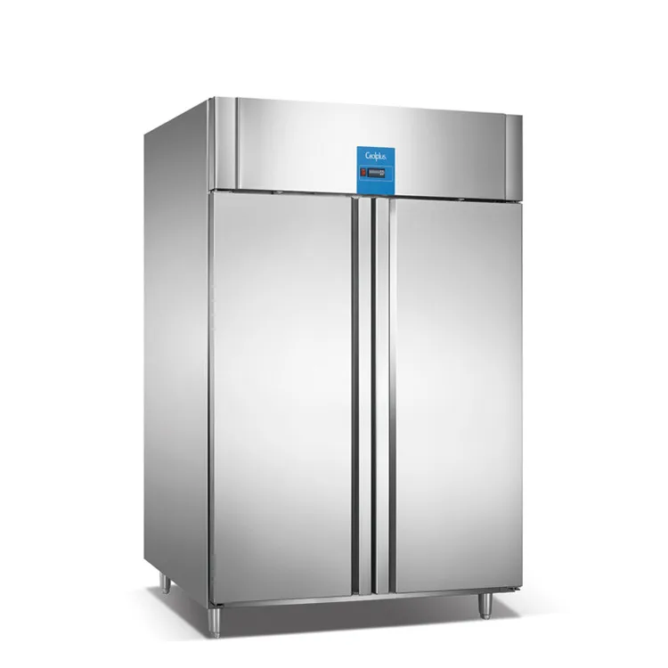 1200L commercial bakery upright chest freezer upright chiller freezer 2 solid door refrigeration for dough cake bread
