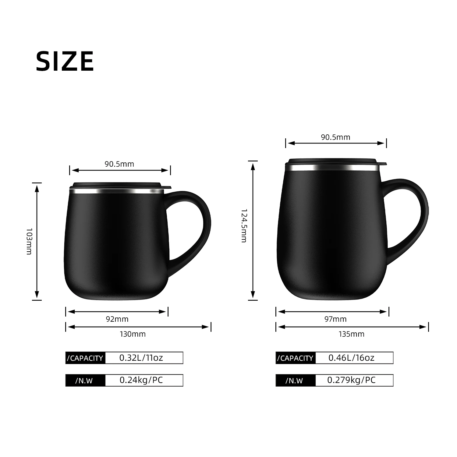 ANSUNE stainless steel travel coffee mugs