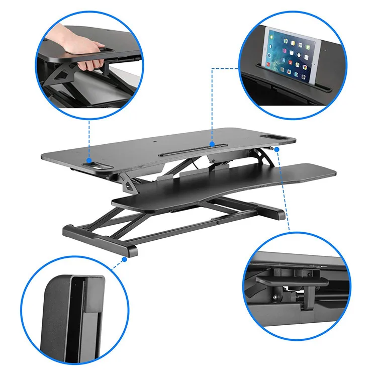 Modern Office Premium Sit to Standing Desk Converter Up Riser Adjustable Computer Desktop Monitor Stand Riser Workstation