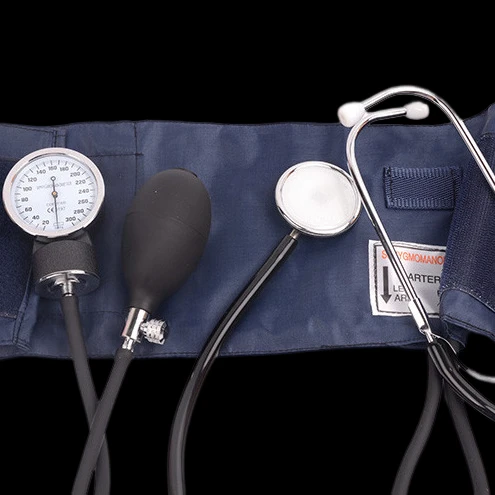 High Quality Portable Manual Hand Blood Pressure Monitor Set Trade Price Nylon Aneroid Sphygmomanometer With Stethoscope Kit
