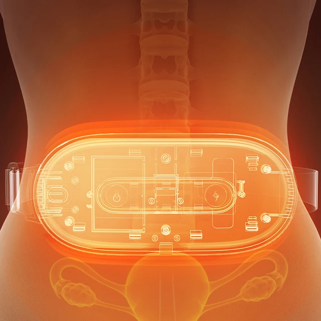 Warm Uterus Treasure Cordless Heating Pad Portable Warm Palace Belt Color Box Massage Belt Waist Massager Customized Logo Accept