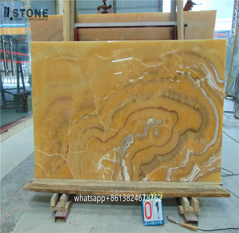 honey onyx marble for TV wall and bookmatch wall and stair case with luxury stone yellow marble slab