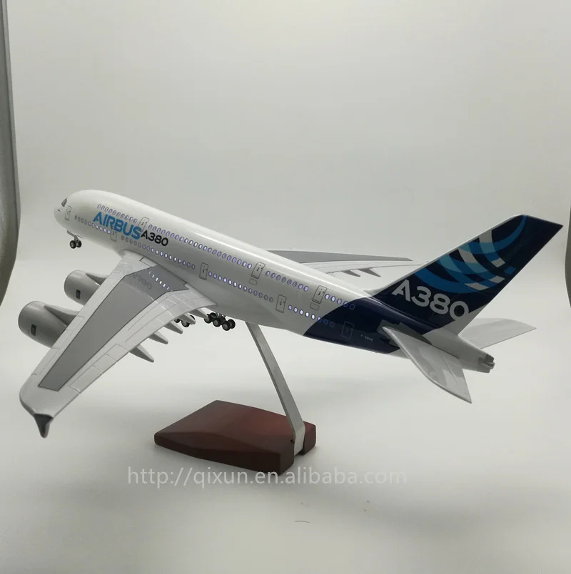 Resin Material Large Scale 1:200 37cm A380 Airbus Prototype Model Airplane Aircraft A380