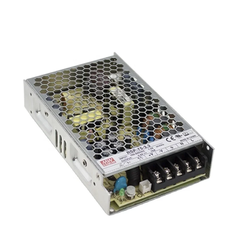 RSP-75-3.3 series PFC 1U LOW 3.3 /5 /7.5 /12 /13.5 /15 /24 /27 /48V High Efficiency AC-DC SINGLE MEAN WELL SMPS