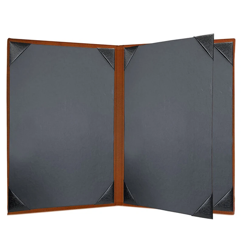Restaurant Hotel Pu Leather Menu Board Bill Folder Upscale Leather Menu Folder With Logo Embossing Restaurant Supply