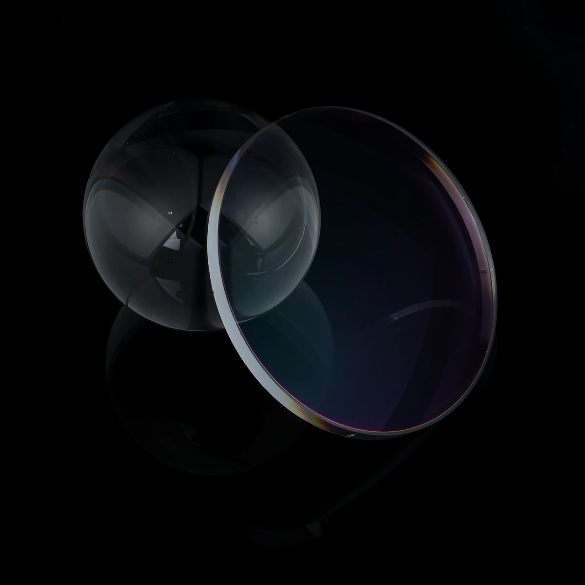 70MM/65MM 1.56 Blue Cut Optical Lenses with SHMC Green Coating Resin Single Vision Lens Improved Vision Clear Color