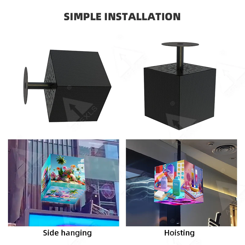 High Resolution P2.5 P3 Led Cube Display 3d Magic Video Led Display Screen Hd 5-faces Multi Face Cube Led Screen