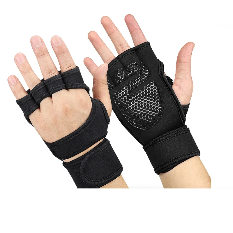 
Hiking Gloves Sports Men And Women Fitness Weightlifting Pressurized Non-Slip Cycling Half-Finger Gloves 