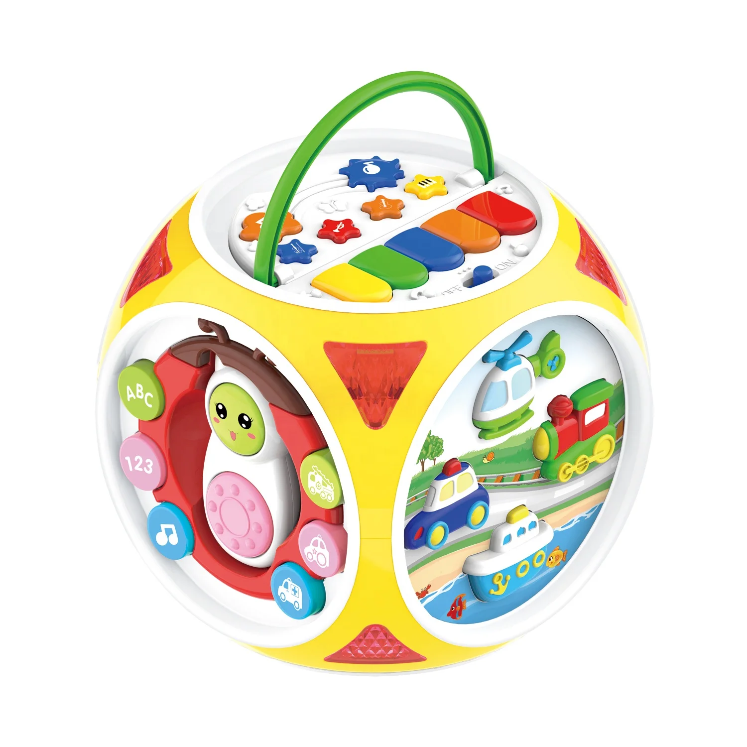 BAOLI Dreaming Party Learning House Cartoon Educational Toys Baby Music Cube (1600341170024)