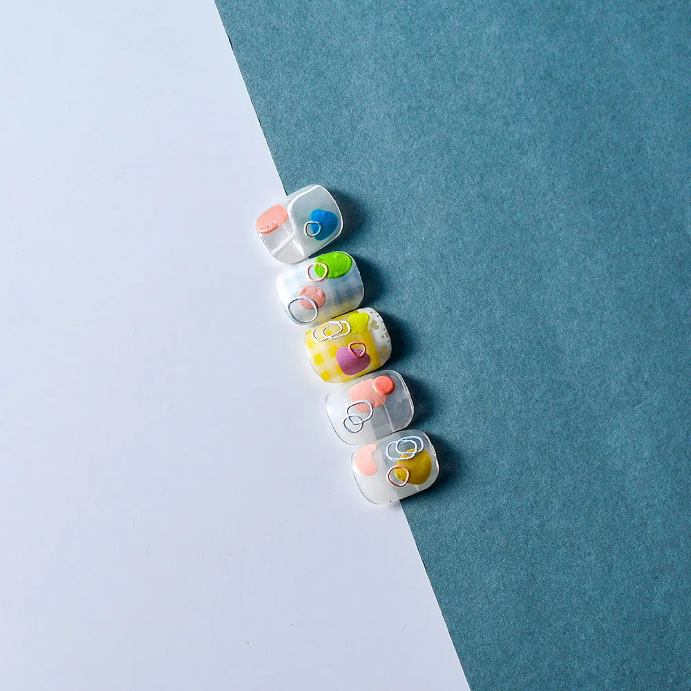 2023 Custom Logo Colorful Line 5d Nail Art Glue Stickers Designer Brands For Decoration