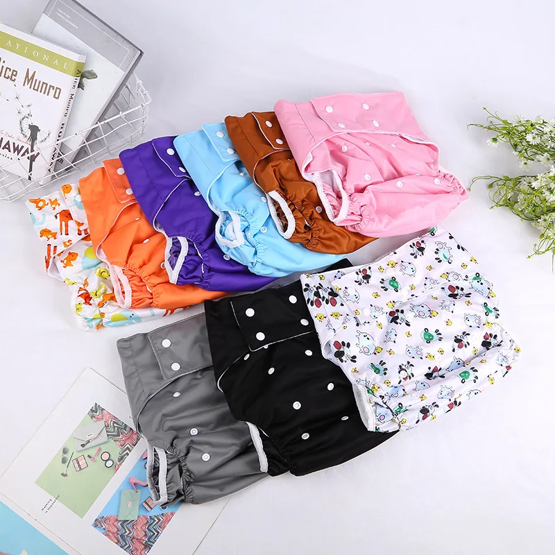 One size fit all OSFA pocket reusable adult cloth diapers nappies double gussets washable for disable old people pregnant women
