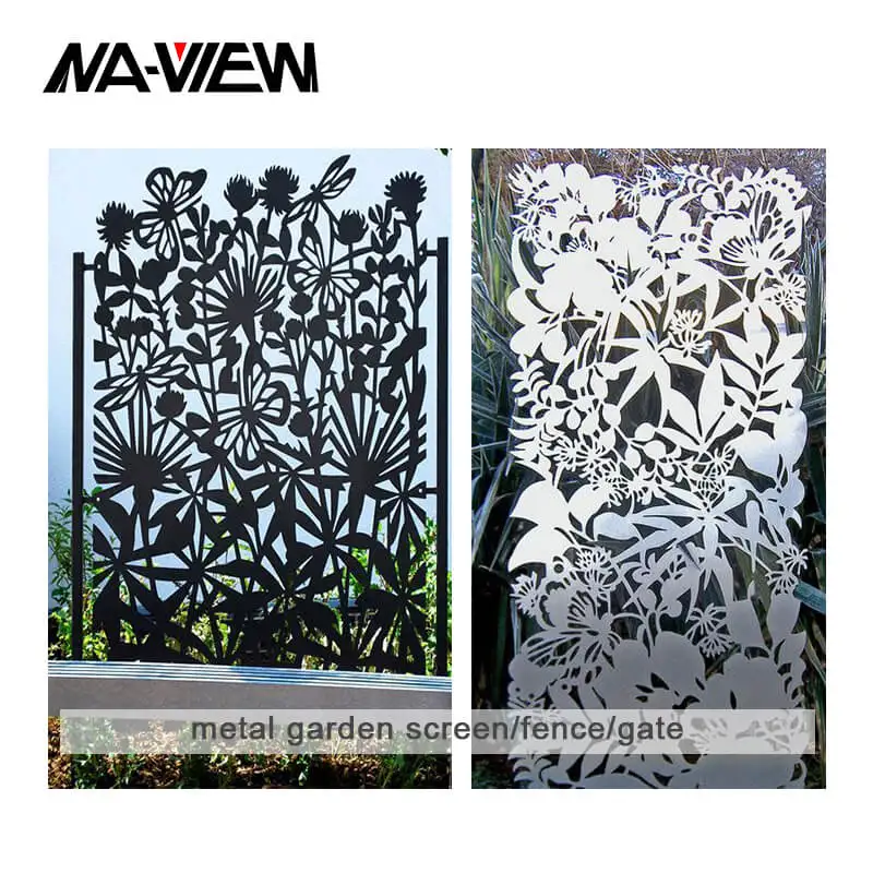 Modern Rustic Metal Border Edging Fence Iron PP Gate for Gate Driveway Dining Room Party Orienta Design Style for Security