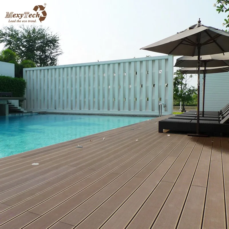 Hot sale Outdoor waterproof swimming pool flooring cover hollow wood plastic wpc composite decking