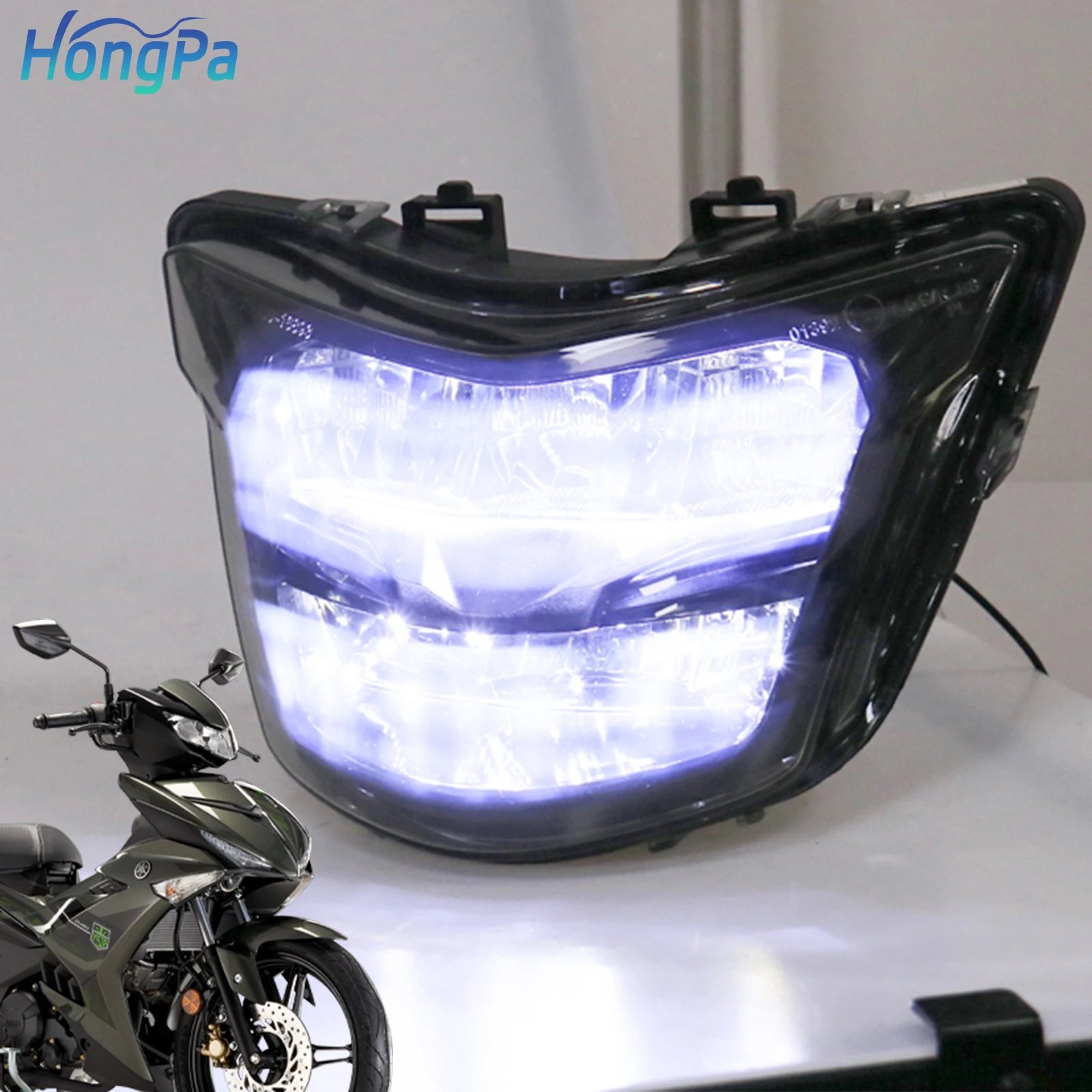 Светодиодная передняя фара H4 для мотоцикла, передняя фара для мотоцикла YAMAHA LC150 Y15ZR