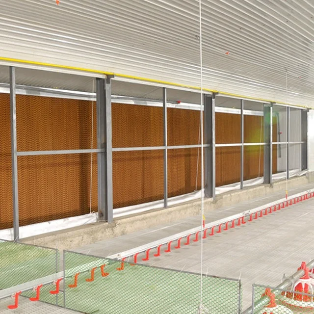 2024 Hot Sale Chicken Poultry Farm House Air Cooling Cell Pad System For Indonesia