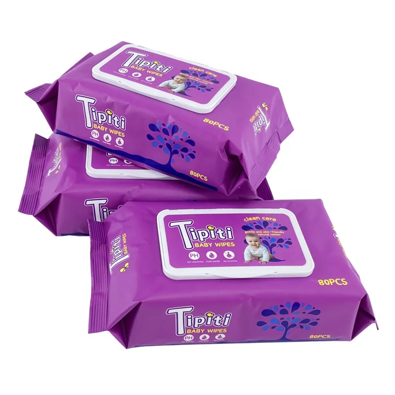 80 Packs Wet Tissue Disposable Private Brand Low Price Skin Care Baby Wet Wipes For Cleaning