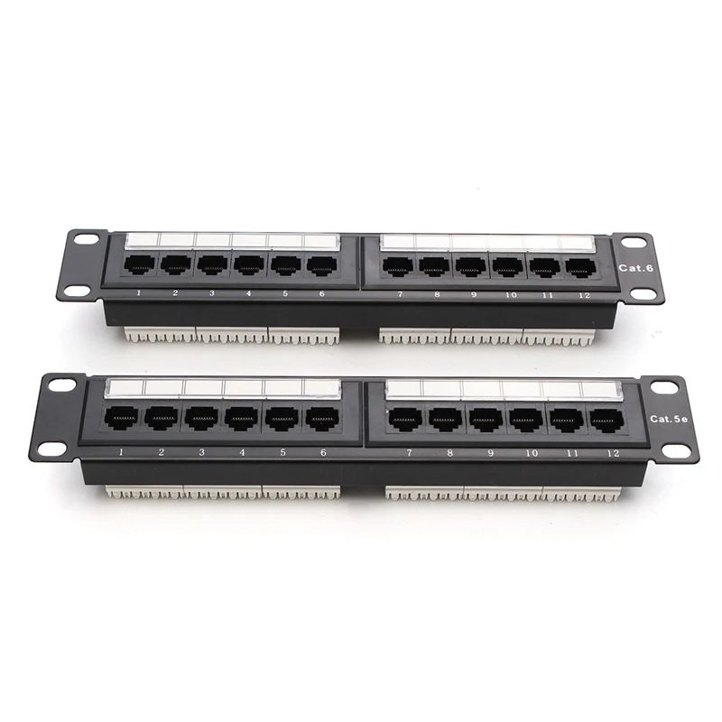  12 портов RJ45 патч-панель UTP Cat6/Cat5e Ethernet LAN сетевой адаптер стойка кабель настенный кронштейн разъем