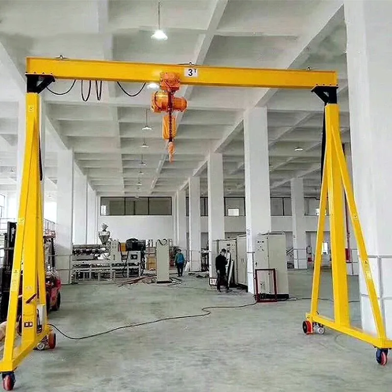 1 Ton Motorized Free Move Electric Small Gantry Crane with Chain Hoist