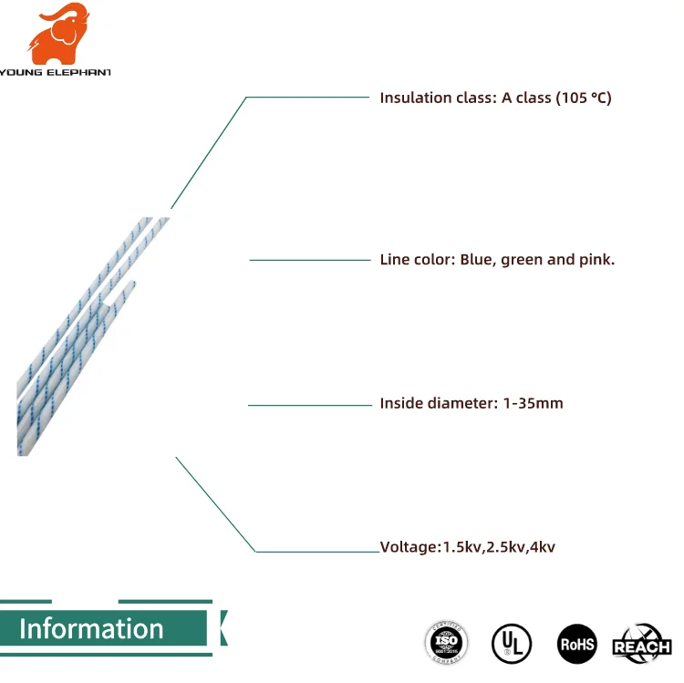 High voltage  electrical insulation materials 2715 pvc fiberglass sleeve 2715 pvc fiberglass insulation bushing sleeving