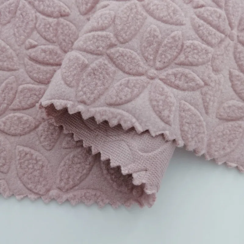 Factory Best Popular 100% Polyester Embossed Knitted Fabric For Pants