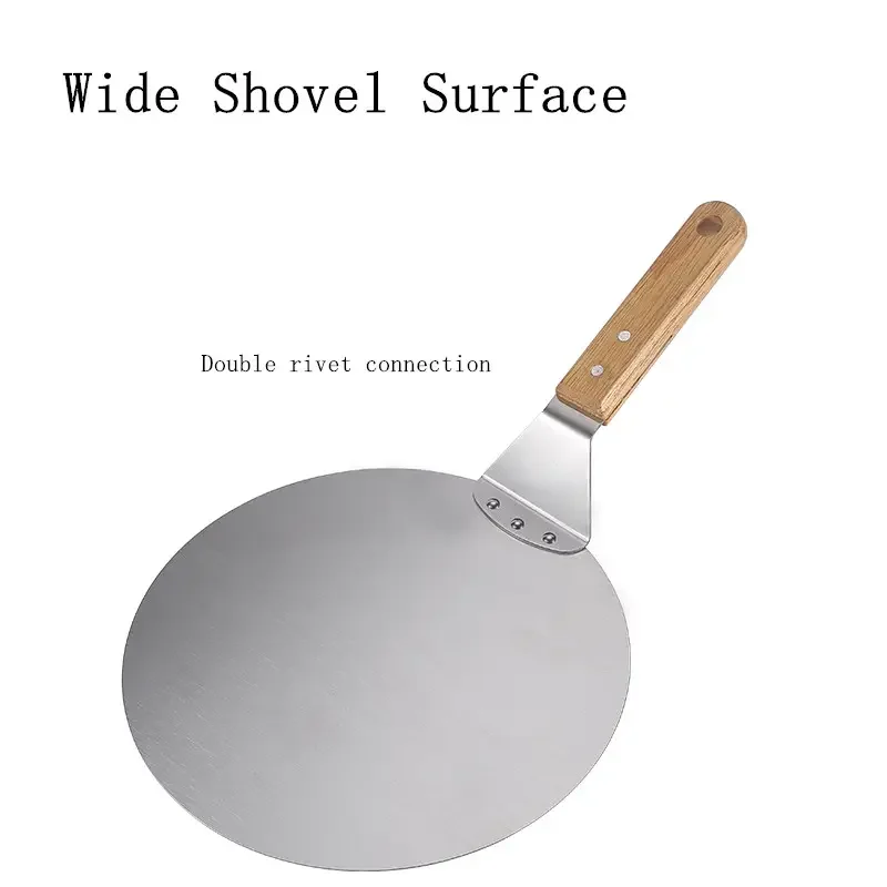 Hot Sale Stainless Steel Pizza Peel Manufacturer Pizza Peel Pizza Cutter With Wooden Handle Transfer Spatula