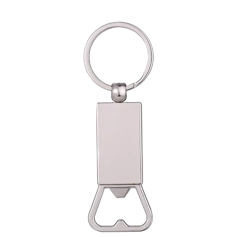 Bank sublimation keyholder opener bar beer bottle opener metal keychain opener