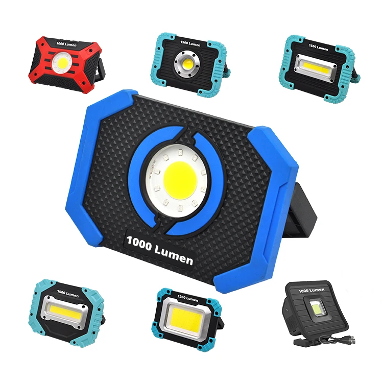 Super Bright Portable Magnetic Folding LED Rechargeable COB SMD Red Strobe LED Working Work Lights with Power Bank
