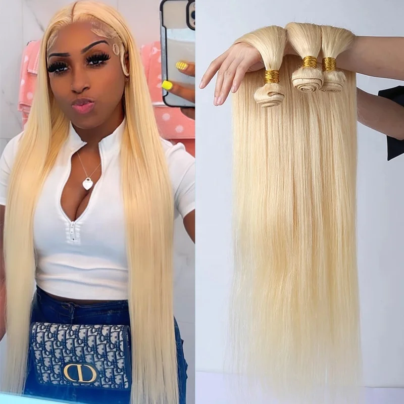 Raw Russian 613 Virgin Hair Weave Bundles Vendor Brazilian 100% Raw Unprocessed Human Hair 613 Blonde Hair Bundles