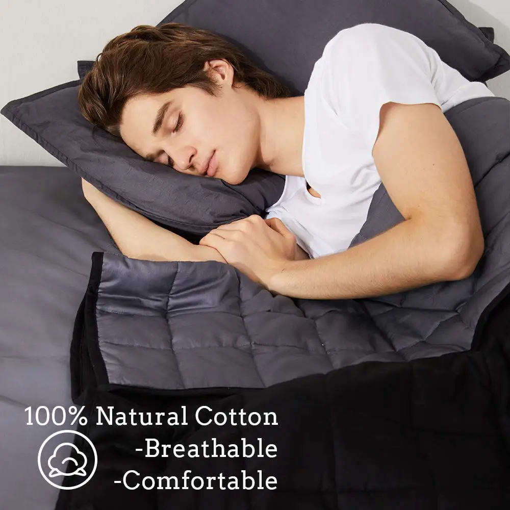 48'*72' Cotton Sensory Calming Adult Heavy Blanket To Reduces Anxiety