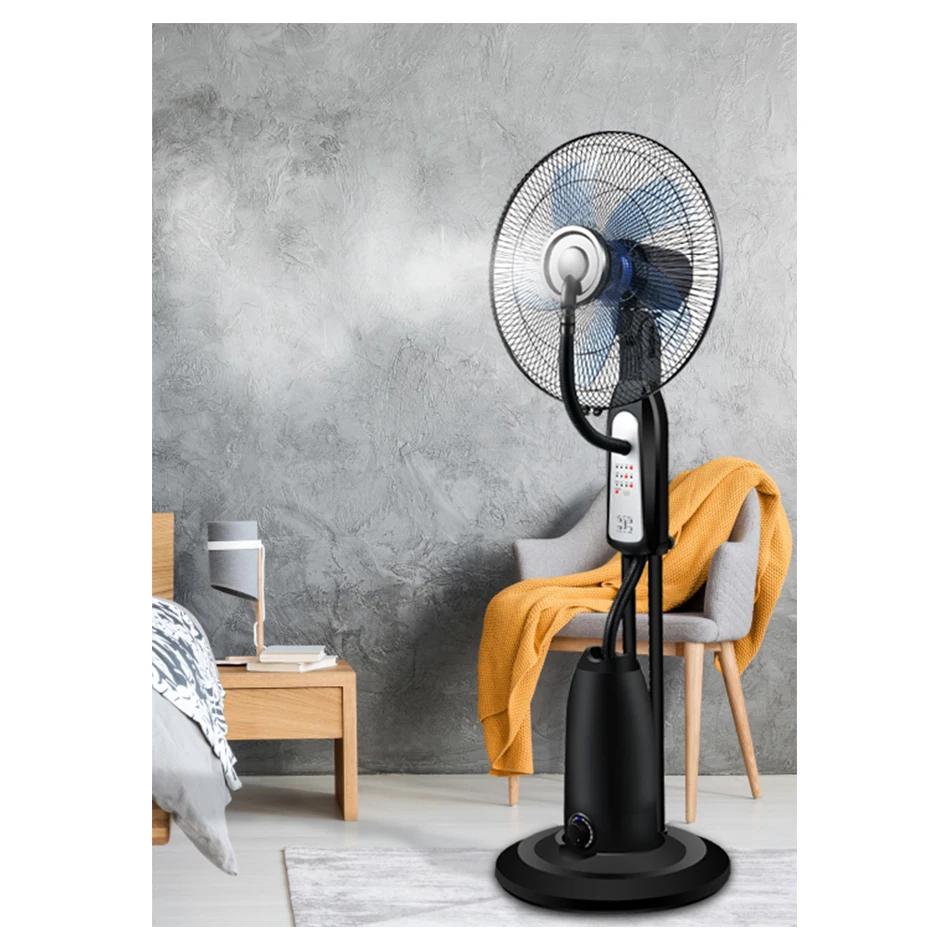 New Design timer Radial mesh Grille diffuser electric stand fan water fan