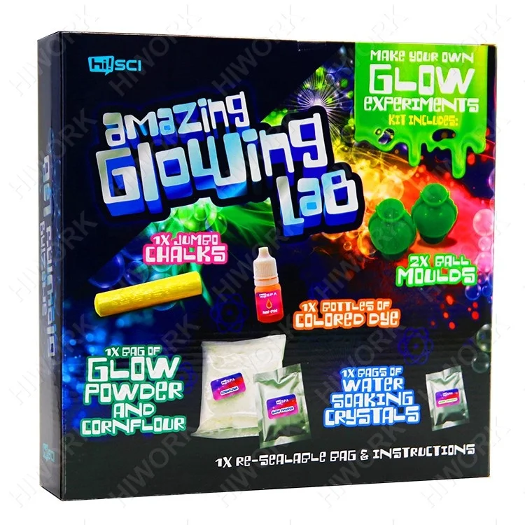 DIY Educational STEM Toys Magic Making Elastic Ball Glowing Lab Kit For Kids