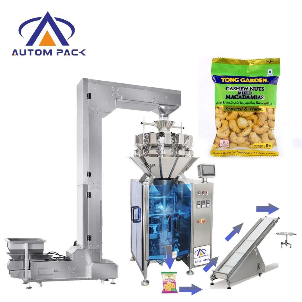 ATM-420 Popular factory High-accuracy multihead plantain chip puff chip potato chip pouch packing machine