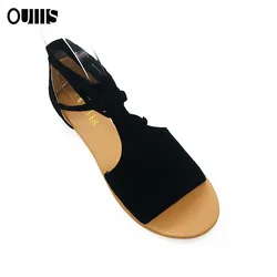 2020 New Simple Pop Design Zapatos de mujer Fashionable Lace Up Flat shoes Female Sandals Sexy Rope Shoes