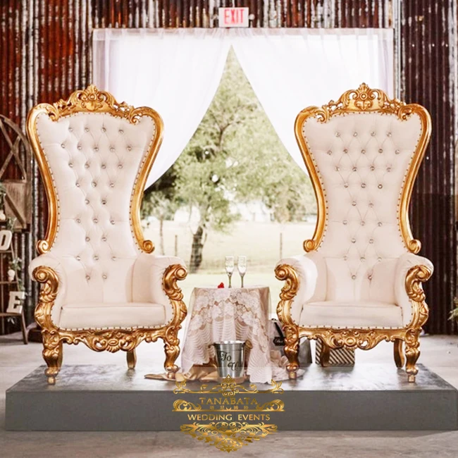 Party royal wedding king queen luxury elegant king throne chair rental