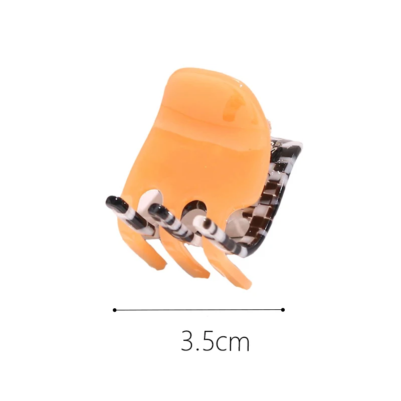 XinMei wholesale small acetate two tone hair claws clips long teeth jaw claw clips for women thin hair clips hair accessories