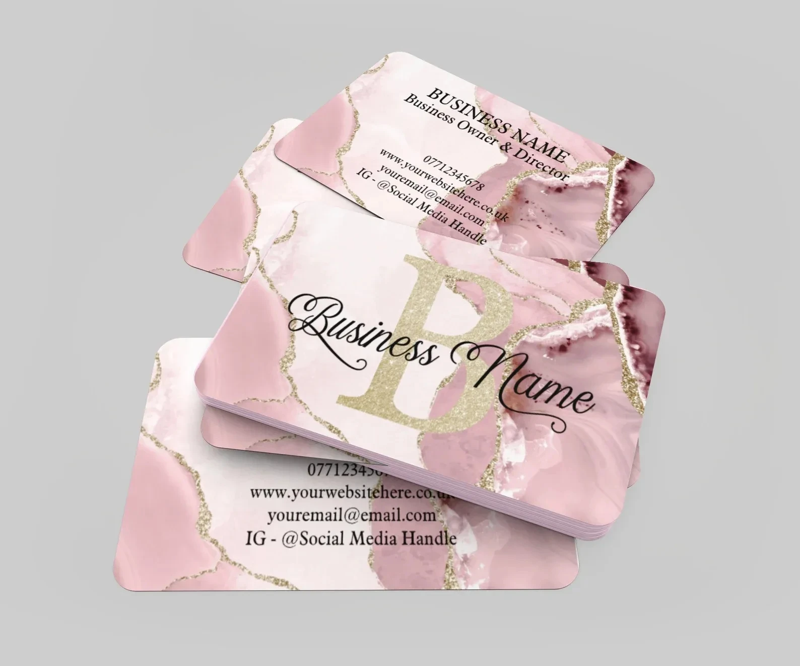 Custom Personalised Logo Single Double Sided Standard Business Cards