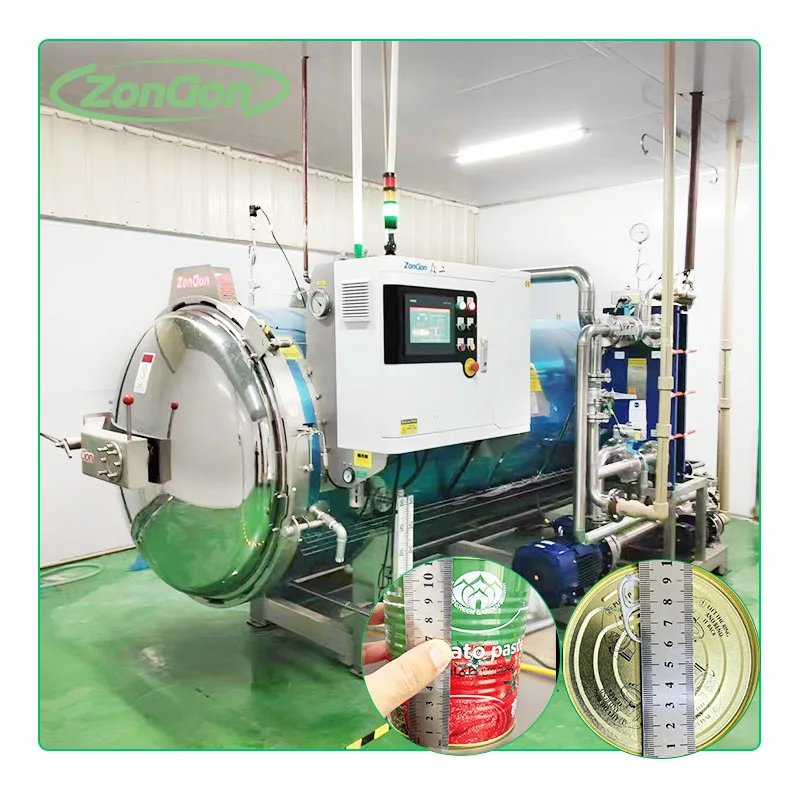 Food sterilization retort Water spray autoclave for canned tomato paste