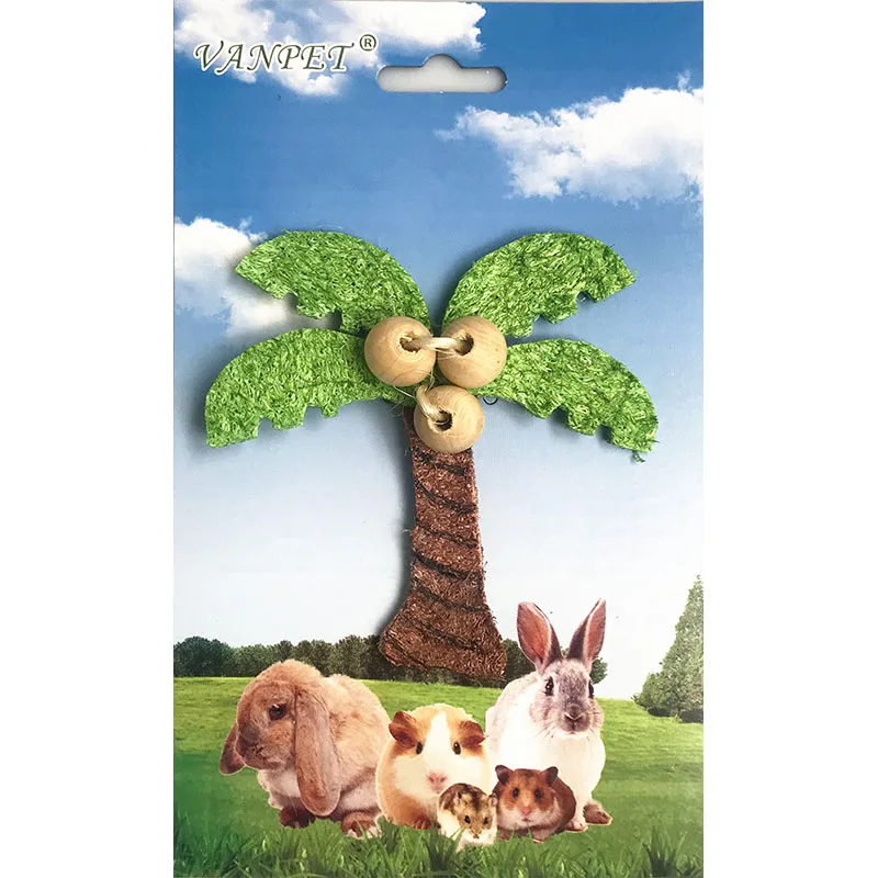 Hot Sale loofah Coconut Tree Toys Small Animals chew Toy